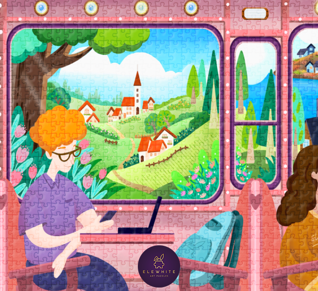 ELEWHITE - Train Ride Panoramic - 1000 Pieces