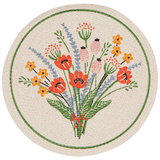 Braided Placemat - Bouquet Flowers