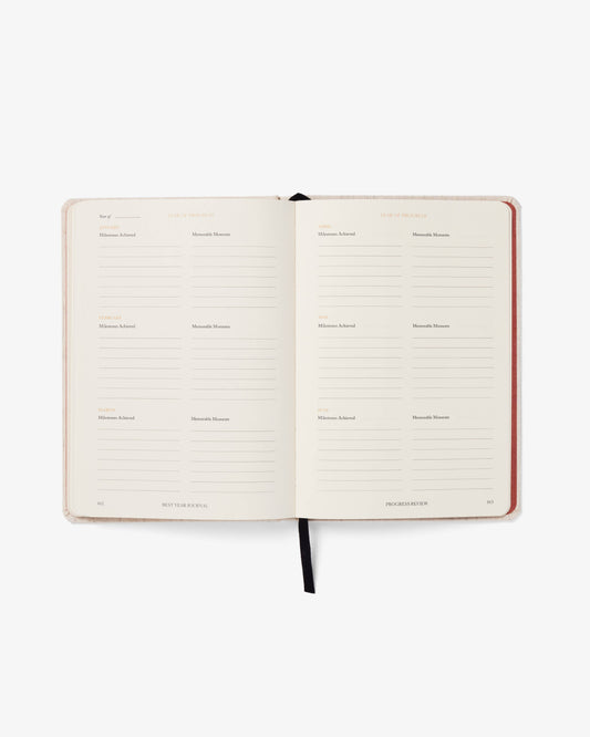 Best Year Journal Pink, guided 12-month planner goals