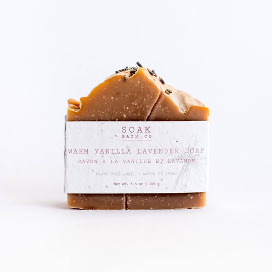 SOAK Bath Co - Warm Vanilla Lavender Soap Bar
