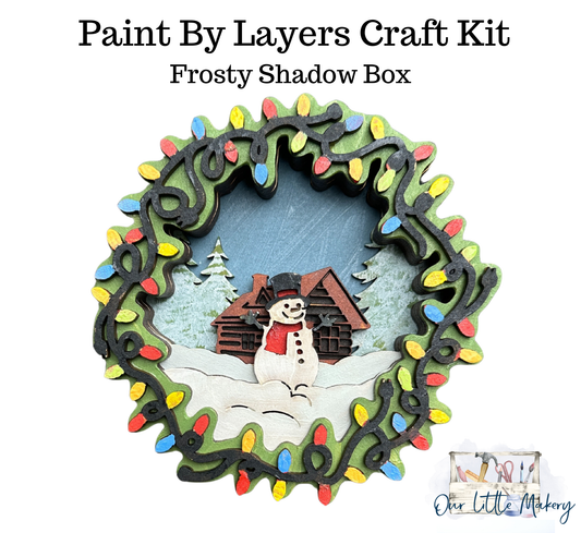 Paint by Layers - Frosty Snowman - Shadow Box Kit