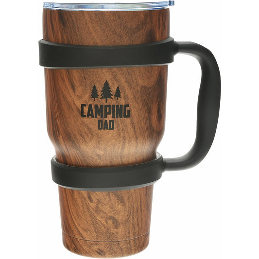 Camping Dad - Stainless Steel Travel Tumbler with Handle