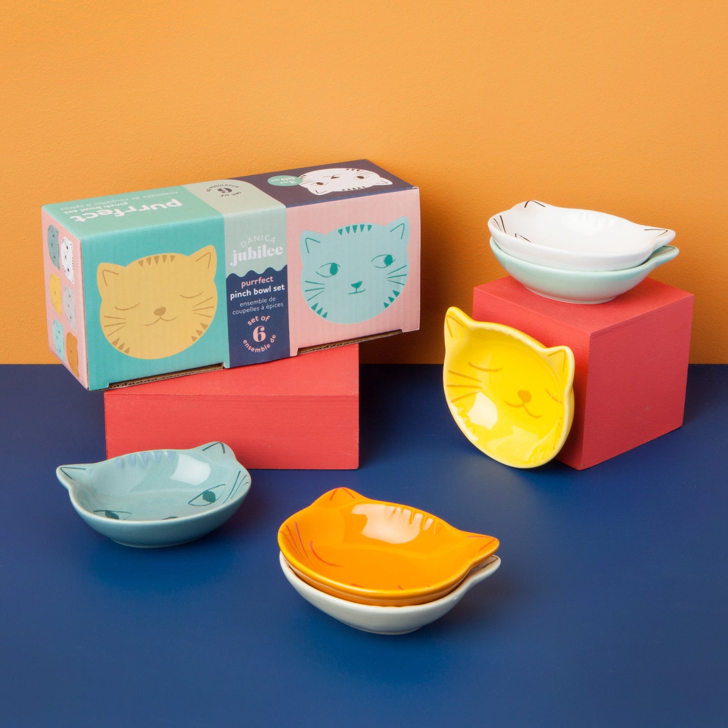 Cats Pinch Bowl - Set of 6