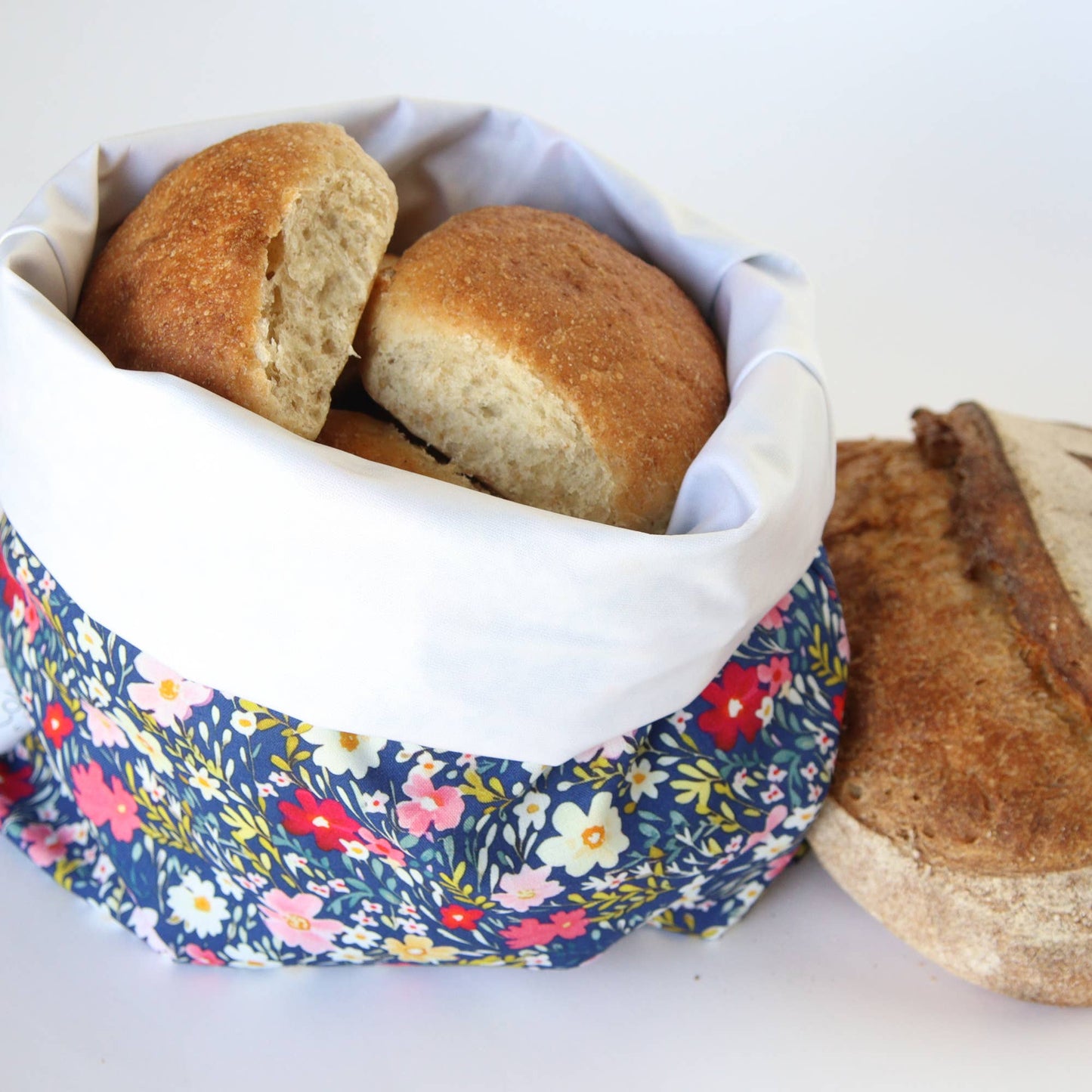 Reusable Bread Bag - Flowers