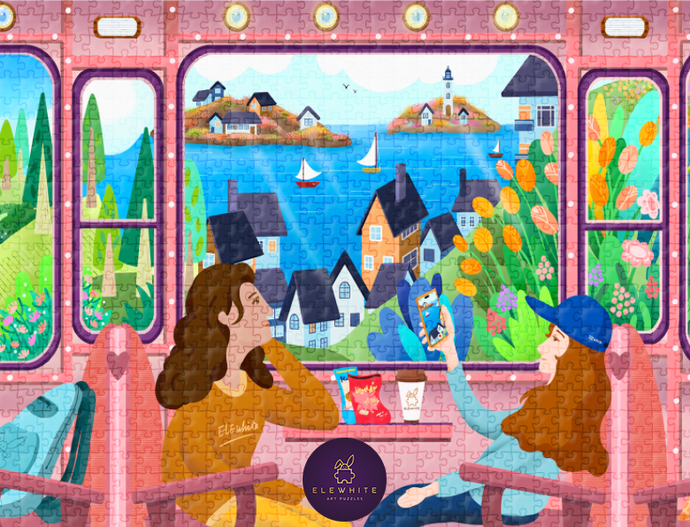 ELEWHITE - Train Ride Panoramic - 1000 Pieces