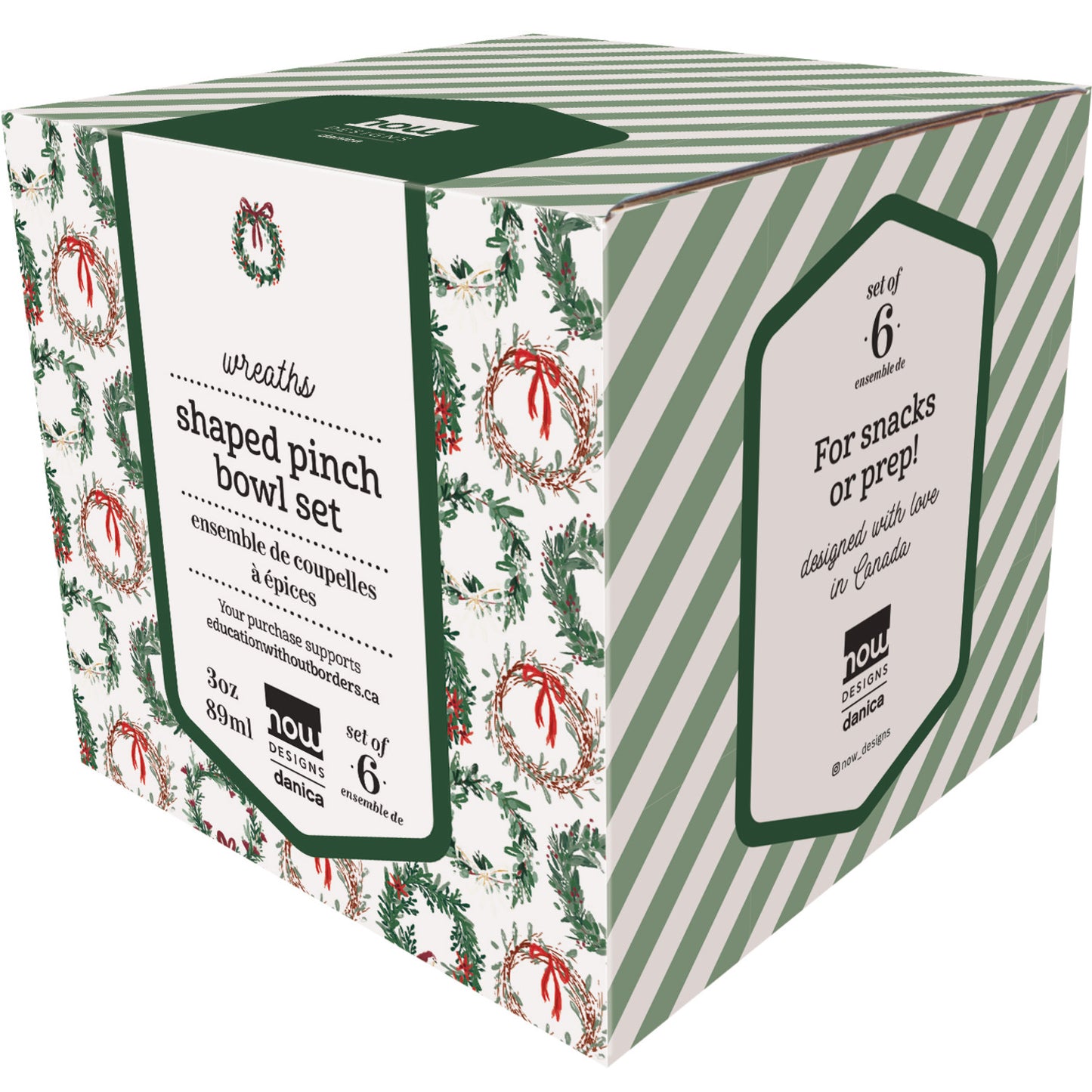 Wreaths Christmas Pinch Bowls (Set of 6)