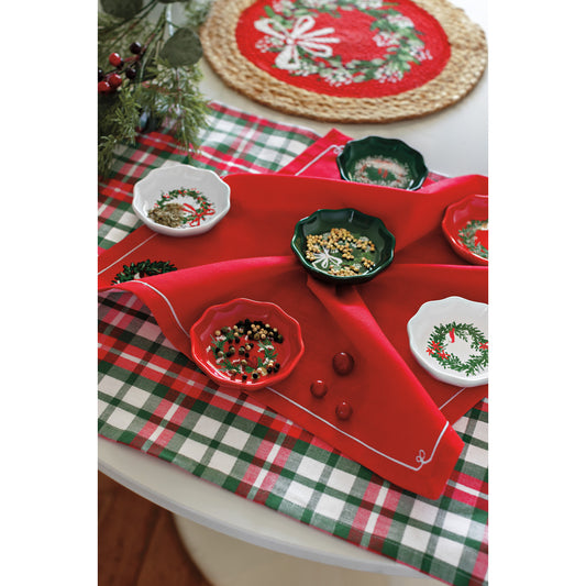 Wreaths Christmas Pinch Bowls (Set of 6)