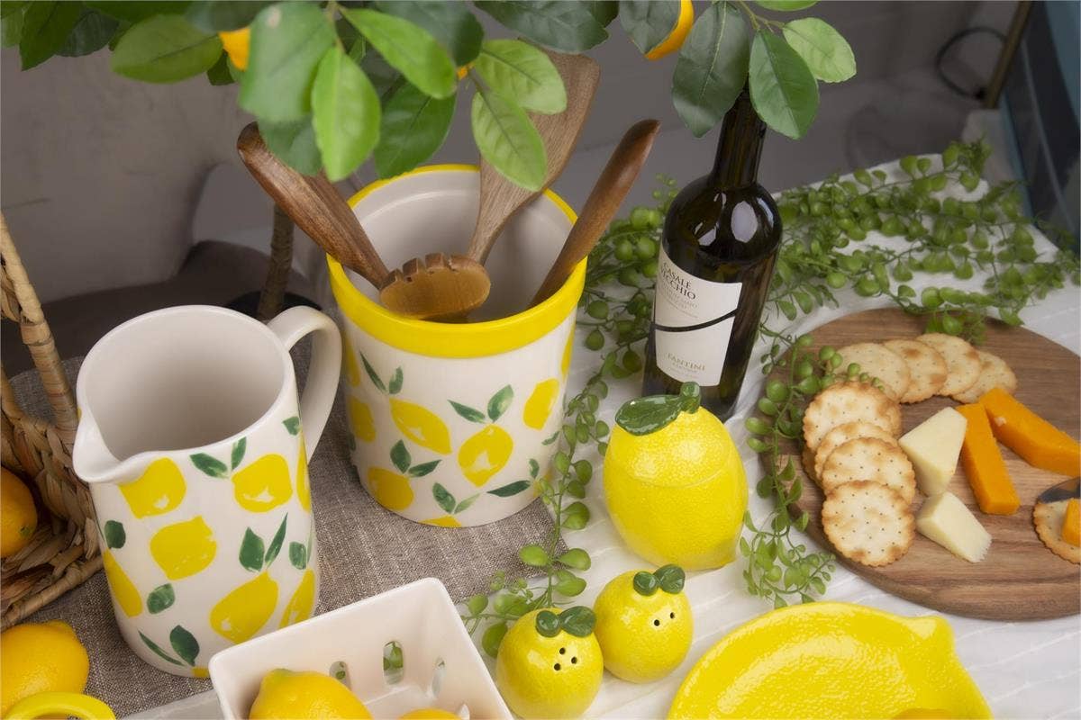 Lemons Ceramic Tabletop Decorative Series: Utensils Holder