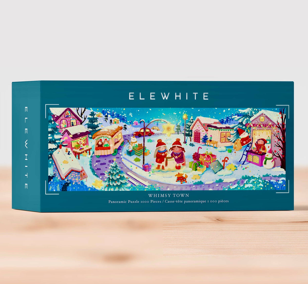 ELEWHITE - Whimsy Town Panoramic Puzzle (1000 Pieces)