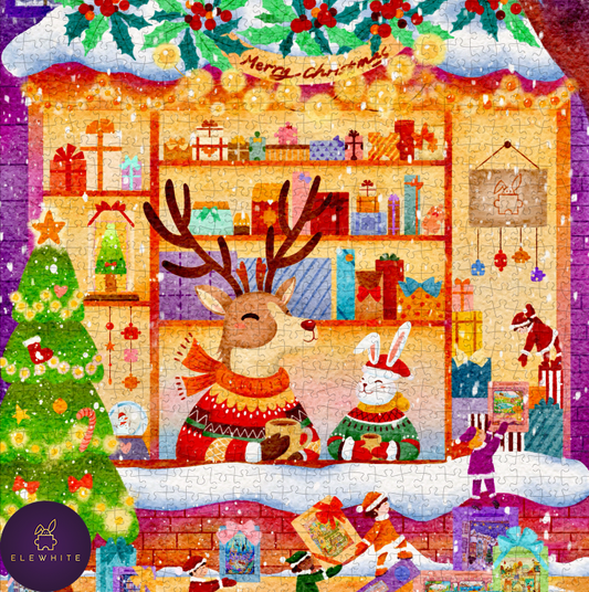 ELEWHITE - The Merry Shoppe Art Puzzle (1000 Pieces)