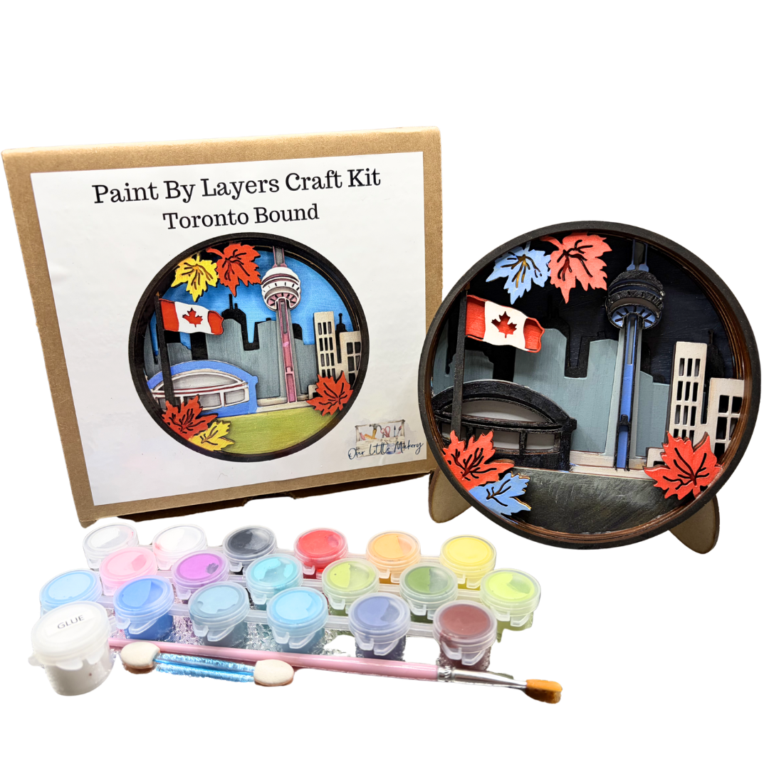 Paint by Layers - Toronto CN Tower - Shadow Box Kit