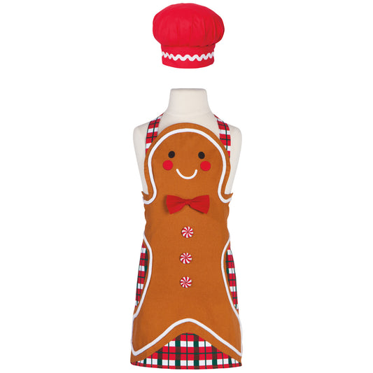 Kid’s Apron & Hat Set (Gingerbread Christmas)