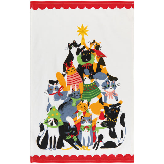 Danica - Kitty Carol Christmas Dishtowel