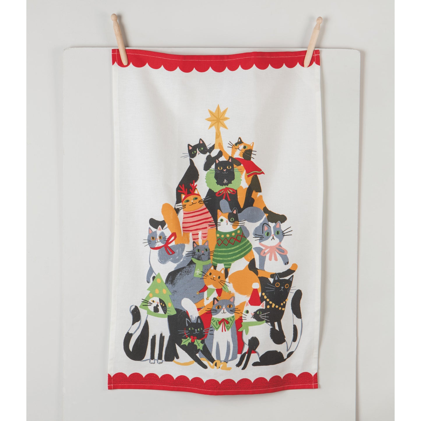 Danica - Kitty Carol Christmas Dishtowel