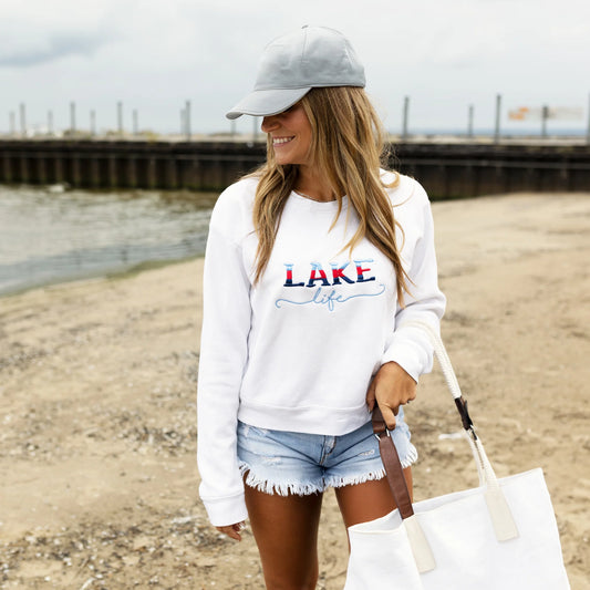 Lake Life - Sweatshirt White S/M
