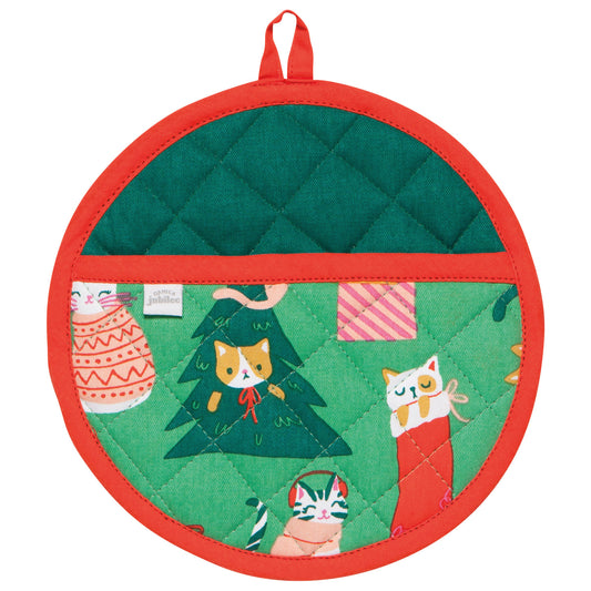 Christmas Cats Potholder Set of 2