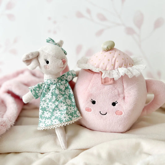 MON AMI – Time for Tea Plush Set (Pink Teapot & Mouse)